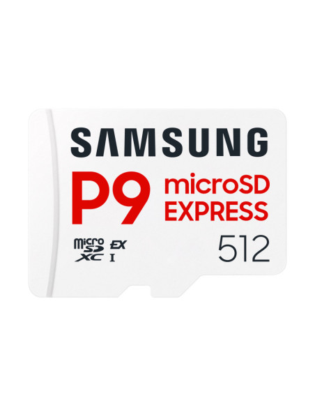 Carduri memorie Samsung MB-MK512T. Capacity: 512 GB, Flash card type: MicroSDXC, Internal memory type: UHS-I, Read speed: 800 MB