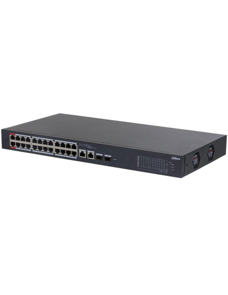 Switch-uri Dahua PoE Cloud Managed Desktop Layer 2 Switch, 26 Ports, 24x100M RJ-45 (PoE max 135W), 2xGbit RJ-45 (Combo), 2xGbit