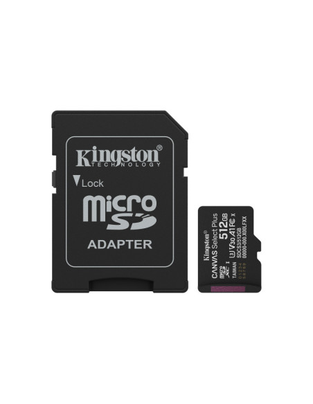 Carduri memorie KINGSTON Card de Memorie MicroSDXC Kingston512GBCanvas Select PlusCu Adaptor