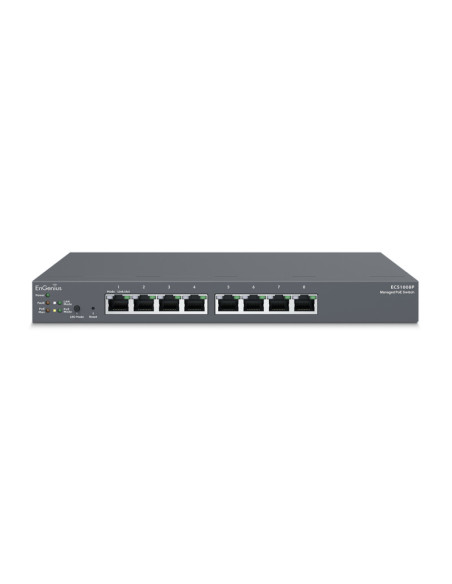 Switch-uri EnGenius Managed / stand-alone Desktop 8-port 55W GbE Switch (PoE) 8-port GbE PoE.af 55W L2+ DT Cloud Management Swit