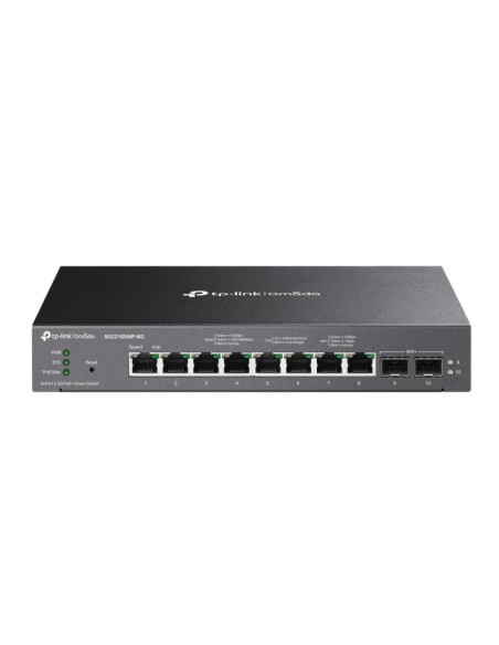 Switch-uri TP-LINK Omada 8-Port 2.5GBASE-T and 2-Port 10GE SFP+ Smart Switch with 8-Port PoE+ PORT: 8× 2.5G PoE+ Ports, 2× 10G S