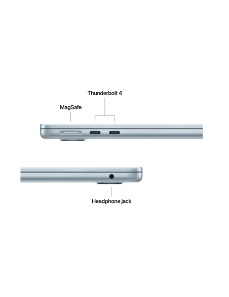 Laptop APPLE MacBook Air 13.6" Retina/Apple M4 (CPU 10-core, GPU 10-core, Neural Engine16-core)/32GB/512GB - Sky Blue - INT KB (