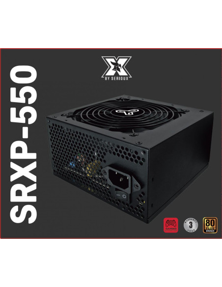 Surse PC SERIOUX Sursa Serioux Energy 550W, 80+ Bronze, Ventilator 12cm, ATX, material metal, cabluri: 20+4-pin, 1x4+4-pin, 2x6+
