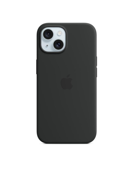 Accesorii APPLE iPhone 15 Silicone Case with MagSafe - Black
