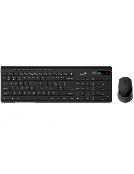 Kit mouse tastatura GENIUS Kit Wireless tastatura si mouse Genius SlimStar 8230, taste numerice, Negru