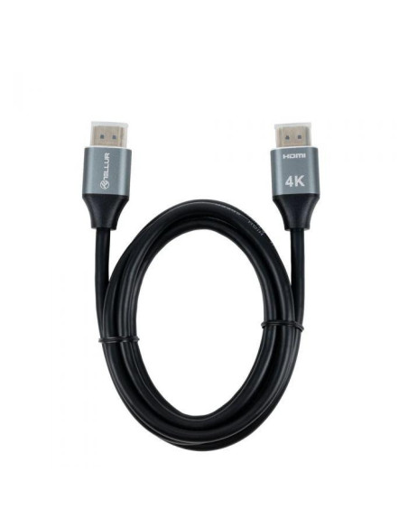 Cabluri periferice TELLUR Cablu Tellur High Speed HDMI 2.0 4k, viteza 18Gbps, plug-plug, tata- tata, lungime cablu 3m, negru