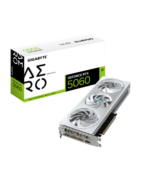 Placi video GIGABYTE Placa video Gigabyte GeForce RTX 5060 AERO OC, 8GB GDDR7, PCI Express 5.0, 128bit