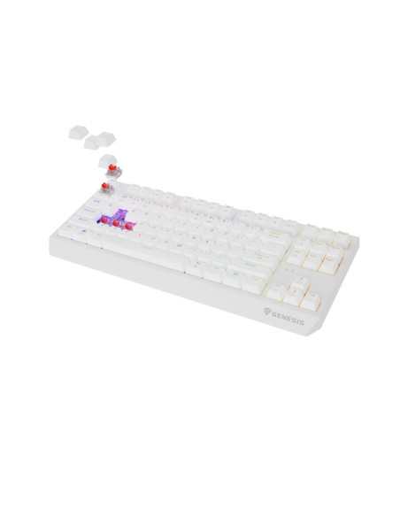 Tastaturi GENESIS Tastatura Mecanica Gaming Genesis Thor 230 TKL, RGB, Wireless, Alb