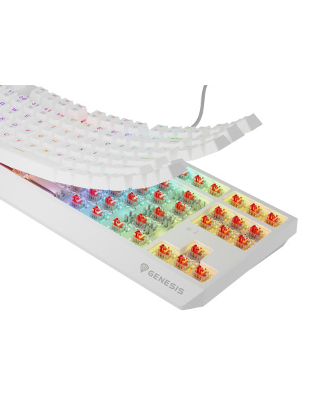Tastaturi GENESIS Tastatura Mecanica Gaming Genesis Thor 230 TKL, RGB, Wireless, Alb