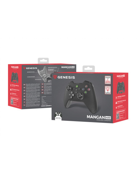 Accesorii console &PC GENESIS Controller wireless Genesis Mangan 400, tip Analog/Digital, interfata USB, bluetooth, numar butoan