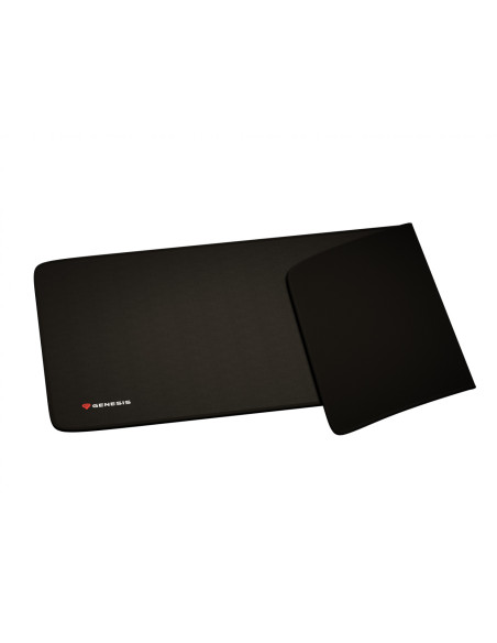 Mouse pad GENESIS Mousepad Genesis Carbon 500 Maxi Logo, material cauciuc + textil, dimensiuni 900x450x2.5 mm, negru