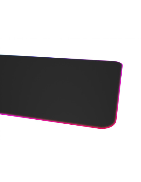 Mouse pad GENESIS Mousepad Genesis Boron 500 XXL, iluminare RGB, material cauciuc + textil, dimensiuni 800x400x4 mm, negru