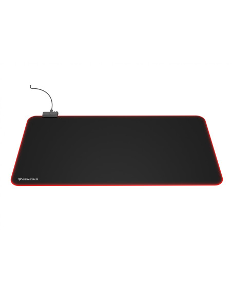 Mouse pad GENESIS Mousepad Genesis Boron 500 XXL, iluminare RGB, material cauciuc + textil, dimensiuni 800x400x4 mm, negru
