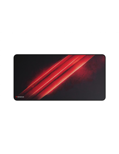 Mouse pad GENESIS Mousepad Genesis Carbon 500 Maxi Flash, material cauciuc + textil, dimensiuni 900x450x2.5 mm, negru/rosu