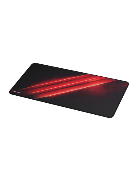 Mouse pad GENESIS Mousepad Genesis Carbon 500 Maxi Flash, material cauciuc + textil, dimensiuni 900x450x2.5 mm, negru/rosu