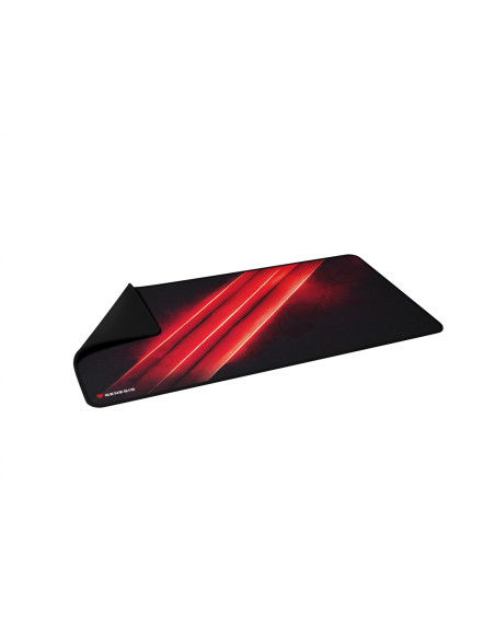 Mouse pad GENESIS Mousepad Genesis Carbon 500 Maxi Flash, material cauciuc + textil, dimensiuni 900x450x2.5 mm, negru/rosu
