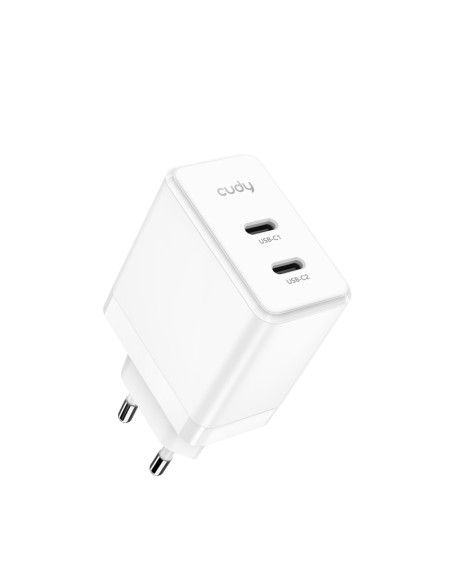 Incarcatoare telefoane CUDY 2-Port 40W USB-C Charger, GaN, 2 x USB-C (20W max per port), QC+PPS+PD 3.0, EU plug, Fast charge for
